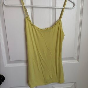 5/$10 | The Limited Chartreuse Camisole Top Rounded Ruffle Neckline